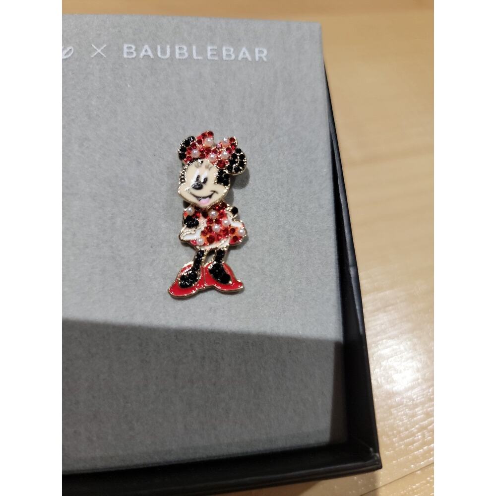 Disney x BaubleBar Mickey & Minnie Mouse Crystal Enamel Stud Earrings NIB - Picture 4 of 4